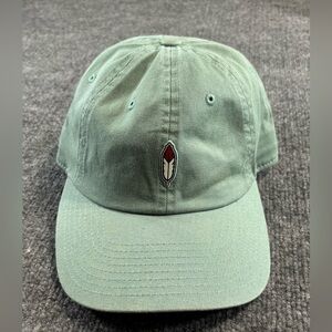 The Dad Cap Flighted Society American Needle Green Sage Feather Emblem Hat